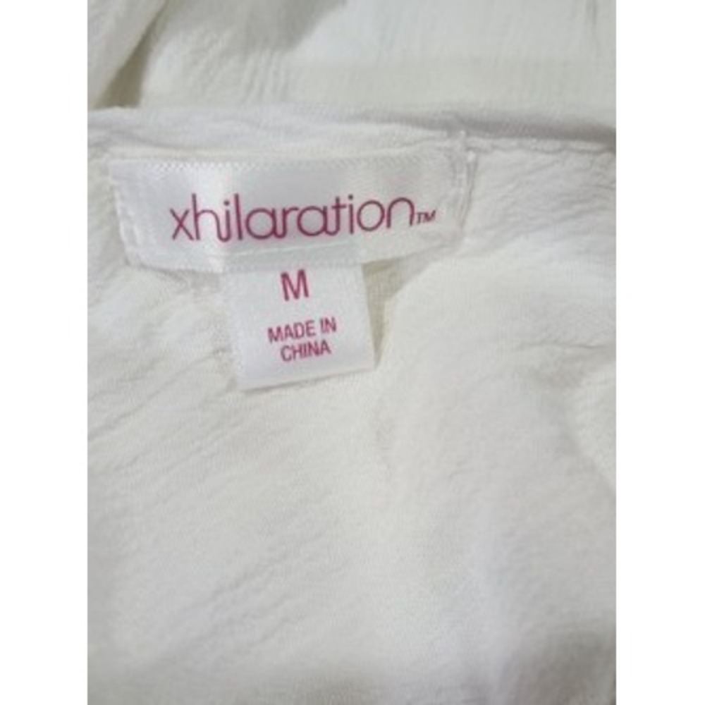 Xhilaration White Floral Embroidered Sundress Dress  Medium - Picture 5 of 7
